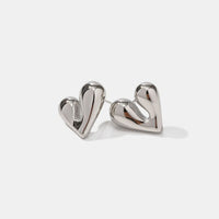 Lana Heart Shaped Stainless Steel Stud Earrings