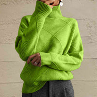 Noemi Geometric Turtleneck Sweater