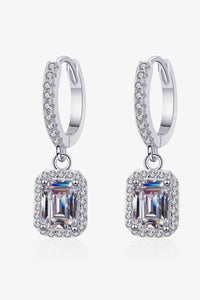 Olivia Moissanite Sterling Silver Drop Earrings