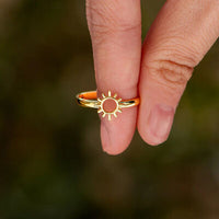 Remi Sun Shape 18K Gold-Plated Ring