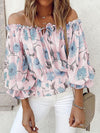 Anastasia Floral Off-Shoulder Flounce Sleeve Blouse