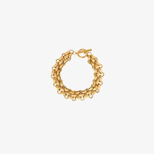 Viola Gold-Plated Toggle Clasp Bracelet