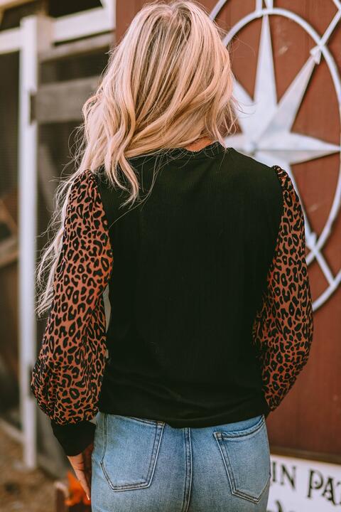 Catalina Leopard Print Blouse