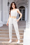 Larisa Cropped Tank and Drawstring Jogger Set