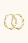 Daniela Moissanite Crisscross Hoop Earrings