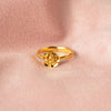 Serenity Rose Shape 18K Gold-Plated Ring