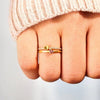 Wren 18K Gold-Plated 925 Sterling Silver Double-Layered Ring