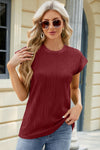 Marley Round Neck Cap Sleeve T-Shirt