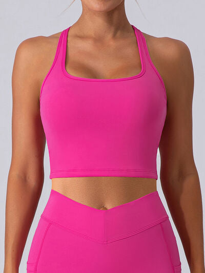 Rylee Square Neck Racerback Cropped Tank