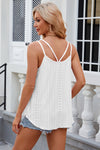 Stevie Eyelet Scoop Neck Spaghetti Strap Cami