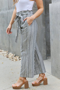 Find Your Path Paperbag Waist Culotte Pants