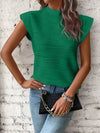 Emery Mock Neck Cap Sleeve T-Shirt