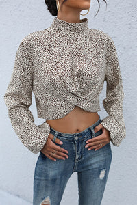 Tori Leopard Print Crop Top