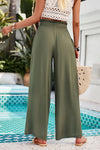 Lyla Smocked Wide Leg Pants with Pockets