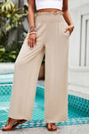 Lyla Smocked Wide Leg Pants with Pockets