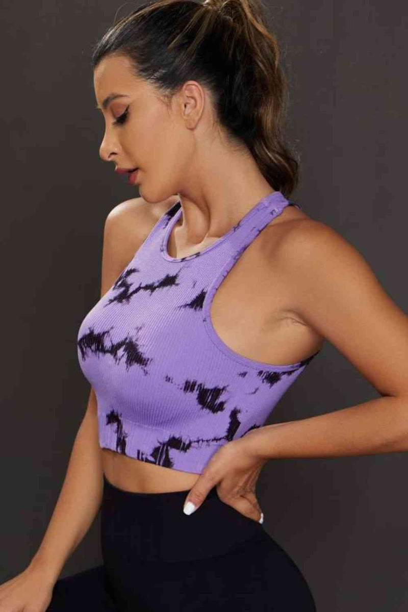 Jocelyn Tie-Dye Cropped Sports Top