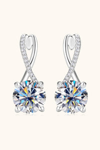 Leila 4 Carat Moissanite 925 Sterling Silver Earrings