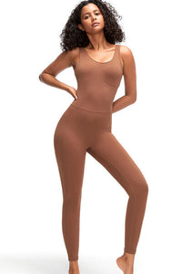 Camila Crisscross Wide Strap Active Jumpsuit
