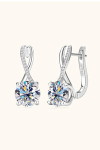 Leila 4 Carat Moissanite 925 Sterling Silver Earrings