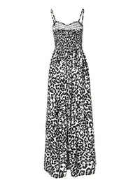 Amira Leopard Sweetheart Neck Cami Dress