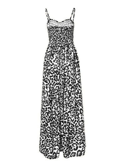 Amira Leopard Sweetheart Neck Cami Dress