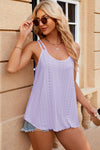 Stevie Eyelet Scoop Neck Spaghetti Strap Cami