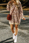 Abigail Leopard Print Sweater Dress