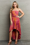 Aurora High Low Tie-Dye Strapless Dress