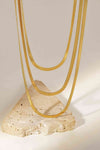 Fiona Triple Layered Snake Chain Necklace