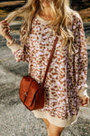 Abigail Leopard Print Sweater Dress