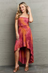 Aurora High Low Tie-Dye Strapless Dress