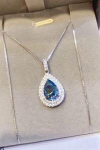 Sabine 2 Carat Moissanite Teardrop Pendant Necklace