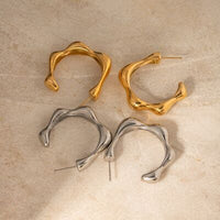 Aliyah Stainless Steel C-Hoop Earrings