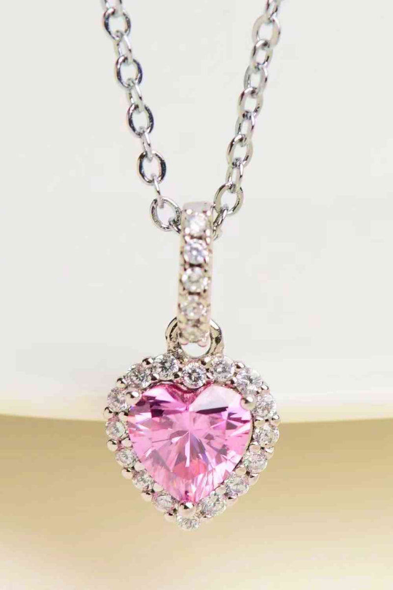 Monica Moissanite Heart Pendant Necklace