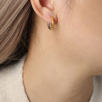 Amelia Gold-Plated Huggie Earrings