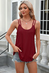 Stevie Eyelet Scoop Neck Spaghetti Strap Cami