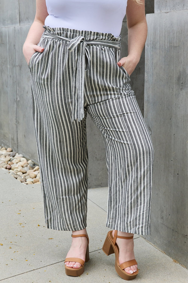 Find Your Path Paperbag Waist Culotte Pants