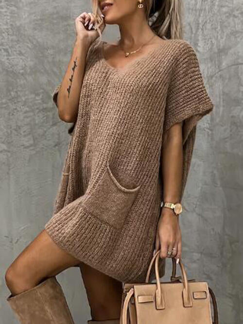 Ellie Short Sleeved Sweater with Pockets