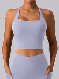 Rylee Square Neck Racerback Cropped Tank