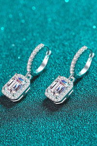 Olivia Moissanite Sterling Silver Drop Earrings