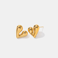 Lana Heart Shaped Stainless Steel Stud Earrings