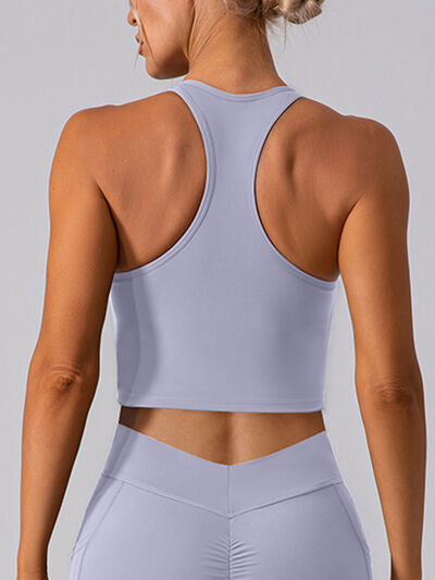 Rylee Square Neck Racerback Cropped Tank