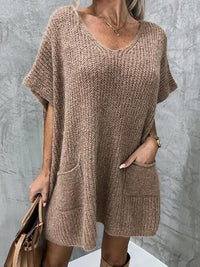 Ellie Short Sleeved Sweater with Pockets