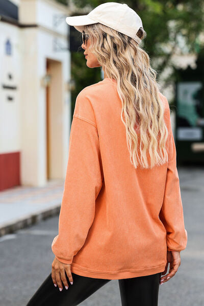 Arabella Round Neck Dropped Shoulder Sweatshirt