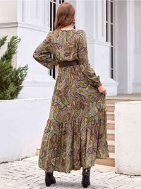 Bristol Ruffle Hem Long Sleeved Maxi Dress