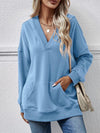 Reggie V-Neck Long Sleeved Hoodie