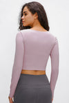 Alina Long Sleeved Cutout Crop Top