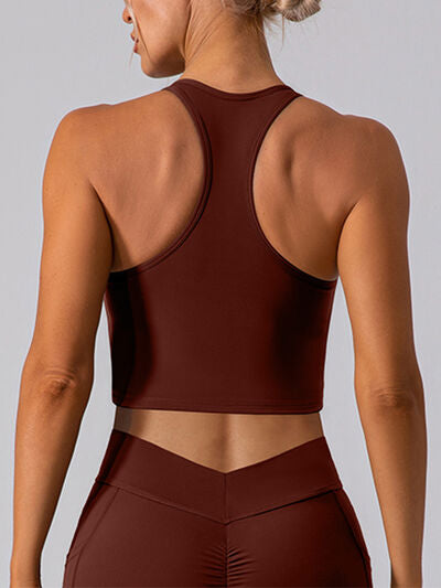 Rylee Square Neck Racerback Cropped Tank