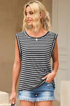 Jordyn Striped Boat Neck Tank