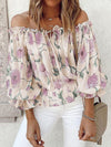 Anastasia Floral Off-Shoulder Flounce Sleeve Blouse